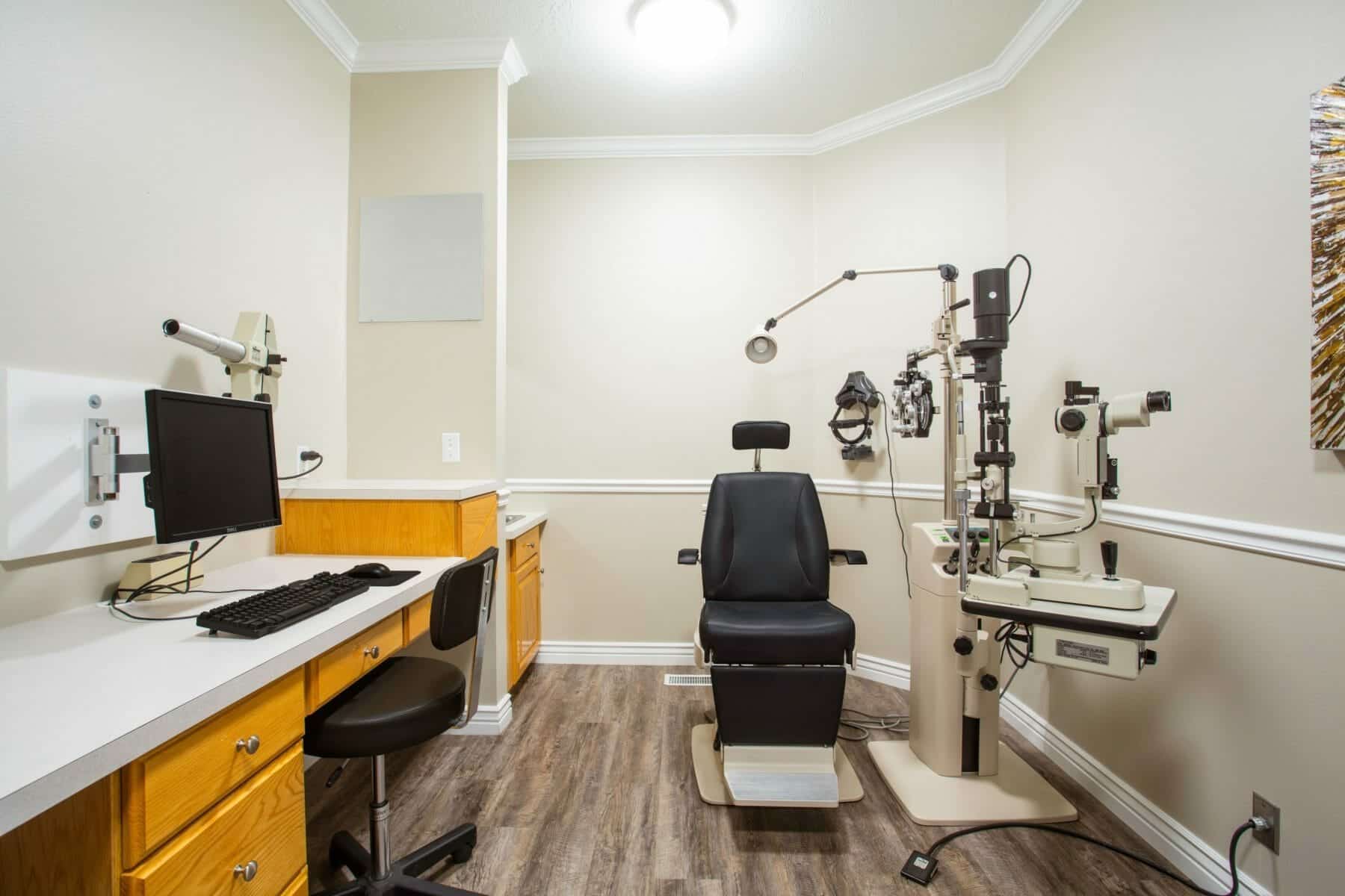 Eye doctor exam room in American fork